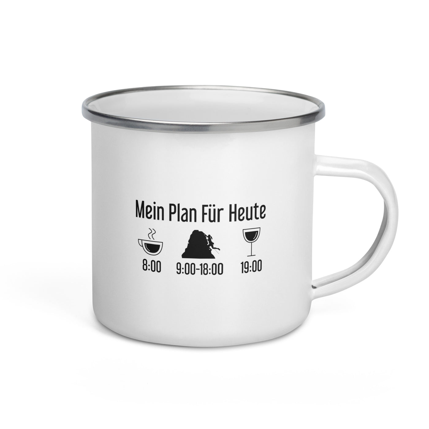 Mein Plan Für Heute - Emaille Tasse klettern Default Title