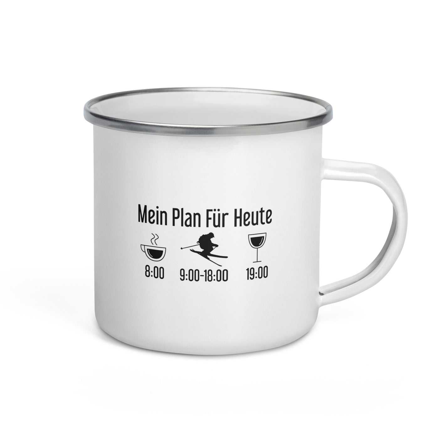 Mein Plan Für Heute - Emaille Tasse ski Default Title