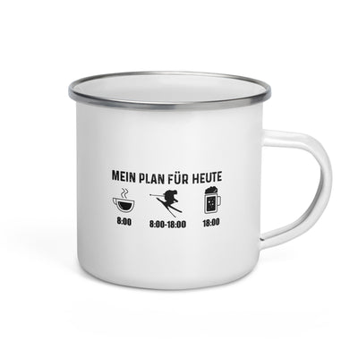 Mein Plan Für Heute - Emaille Tasse ski Default Title