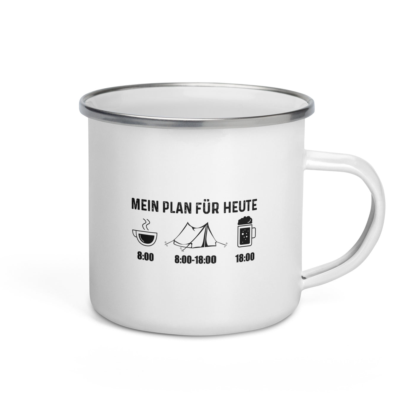 Mein Plan Für Heute 1 - Emaille Tasse camping Default Title