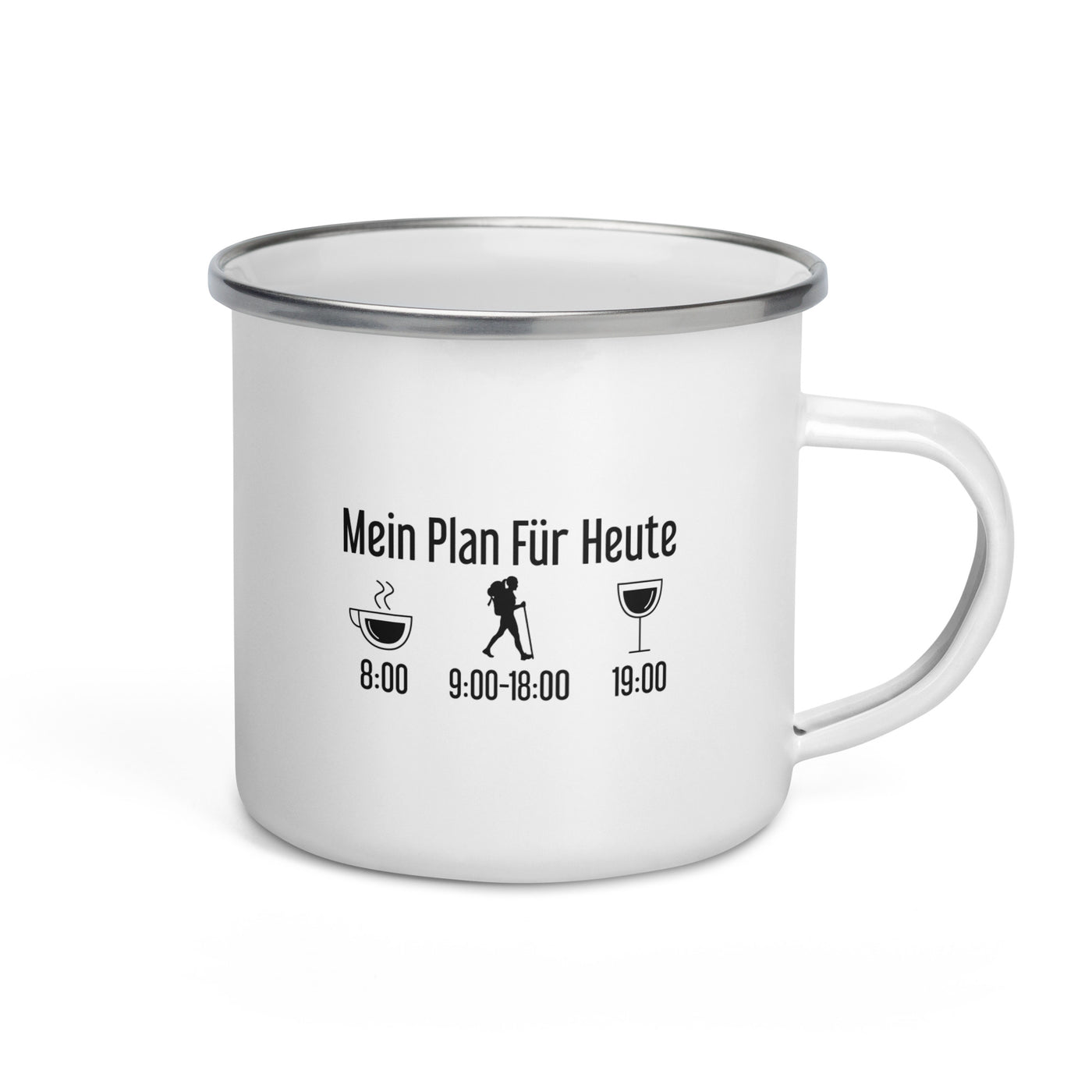 Mein Plan Für Heute 1 - Emaille Tasse wandern Default Title