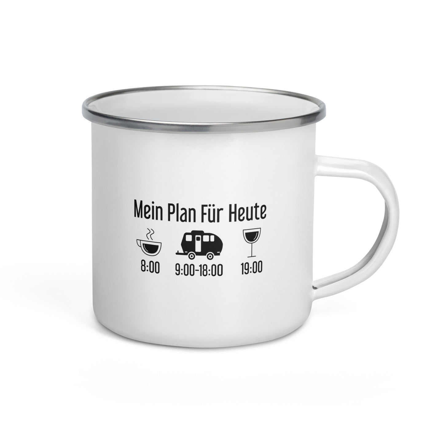 Mein Plan Für Heute 2 - Emaille Tasse camping Default Title