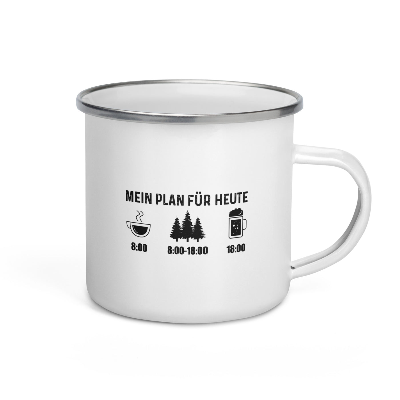 Mein Plan Für Heute 3 - Emaille Tasse camping Default Title