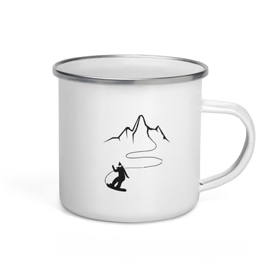 Mountain - Snowboarding (18) - Emaille Tasse snowboarden Default Title