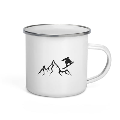 Mountain - Snowboarding (24) - Emaille Tasse snowboarden Default Title