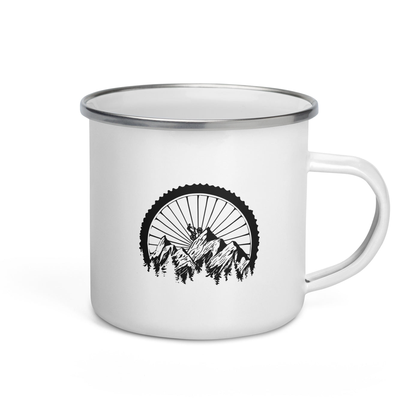 Mountainbike Geometrisch - Emaille Tasse mountainbike Default Title