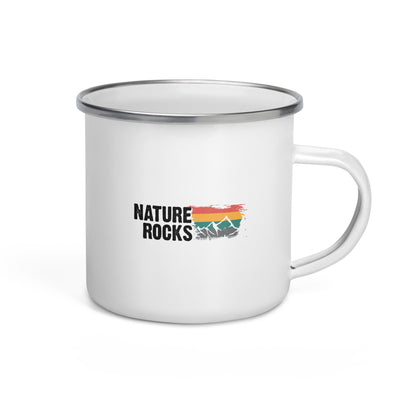 Nature Rocks - Emaille Tasse berge camping wandern Default Title