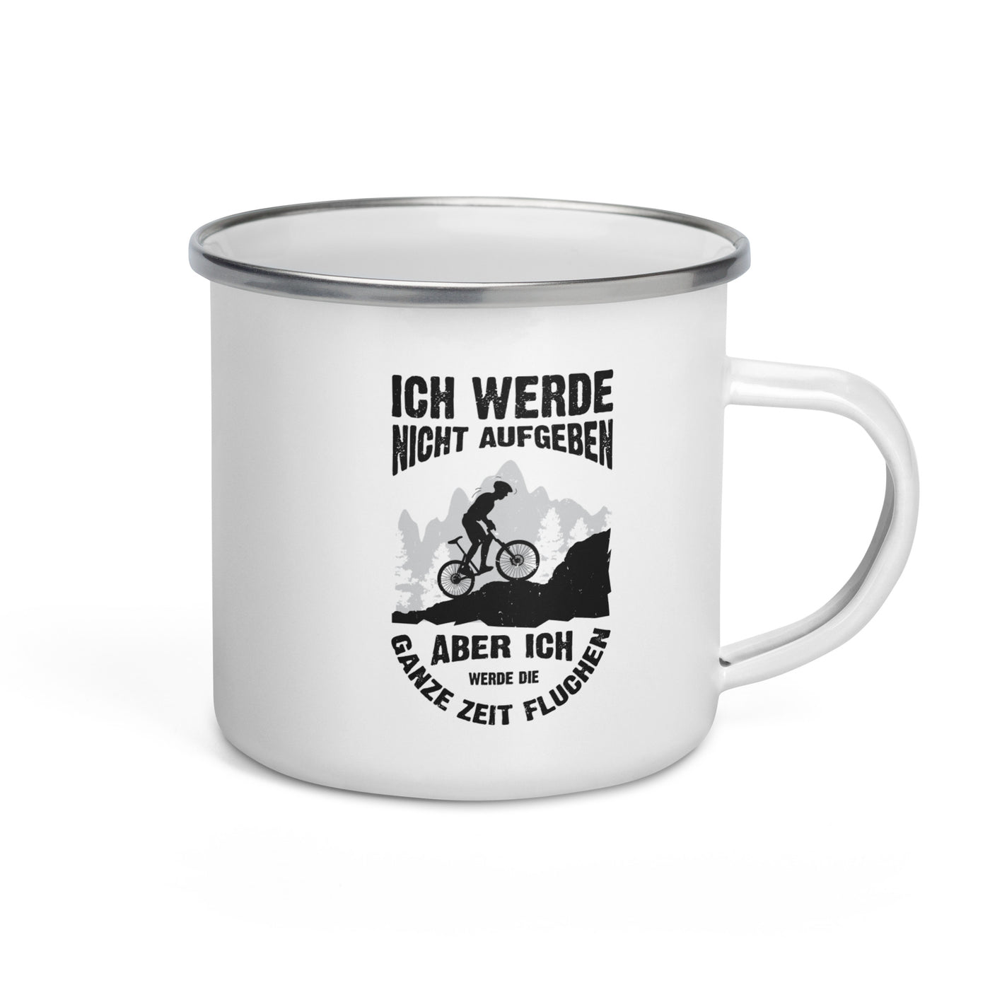 Nicht Aufgeben, Aber Fluchen - Mountainbike - Emaille Tasse mountainbike Default Title