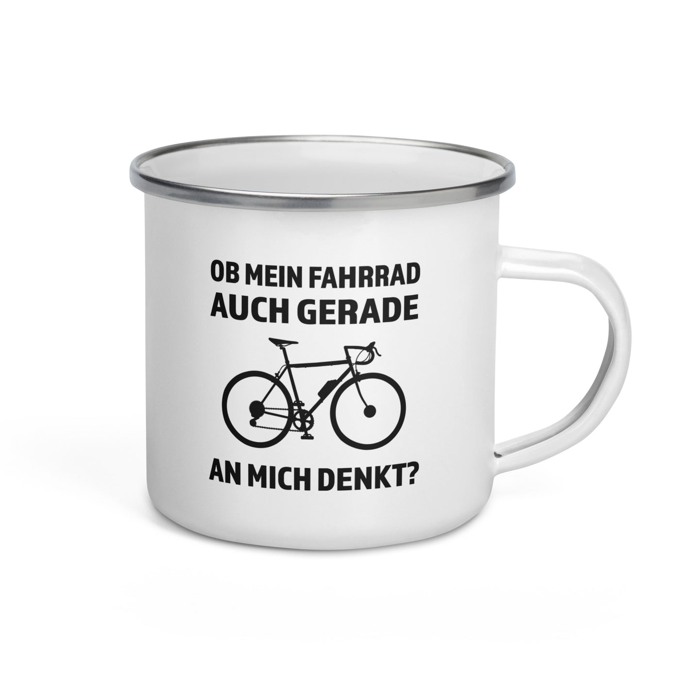 Ob Mein Fahrrad Gerade An Mich Denkt - Emaille Tasse fahrrad Default Title