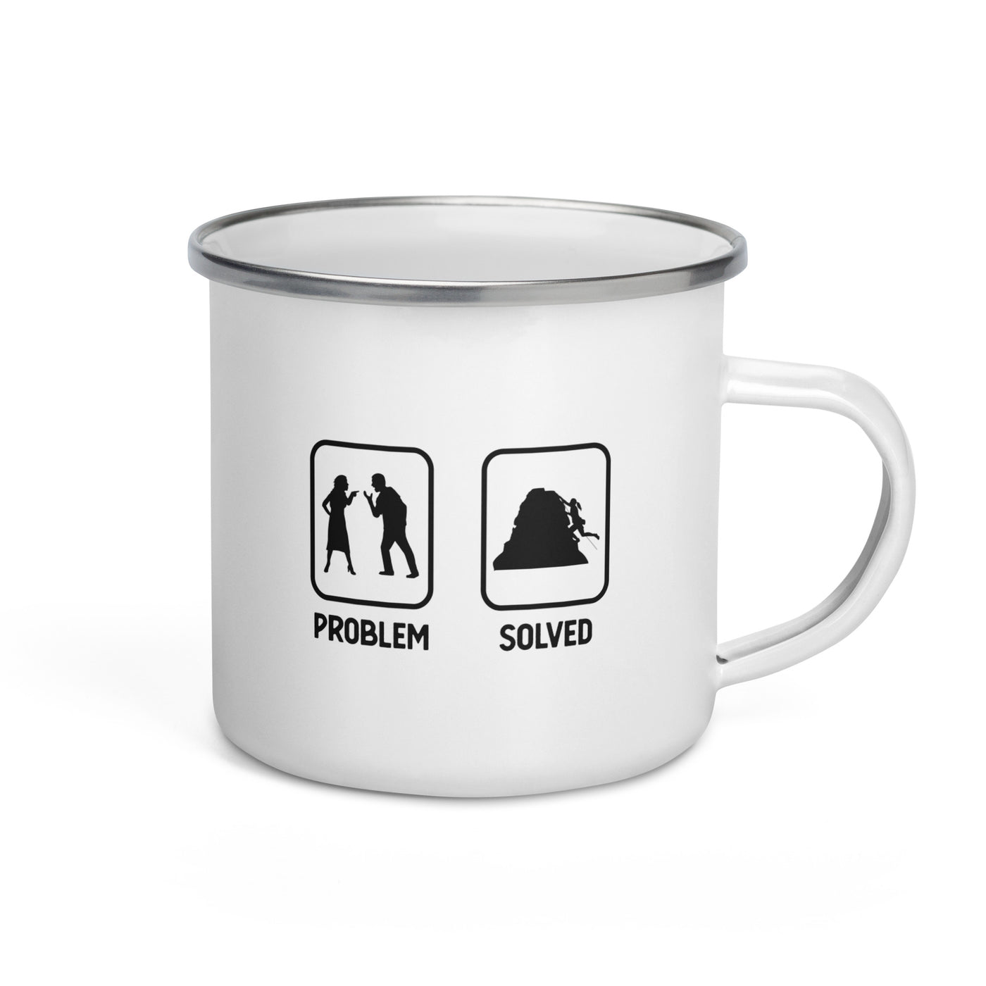 Problem Solved - Female Climbing - Emaille Tasse klettern Default Title