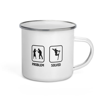 Problem Solved - Guy Skiing - Emaille Tasse ski Default Title