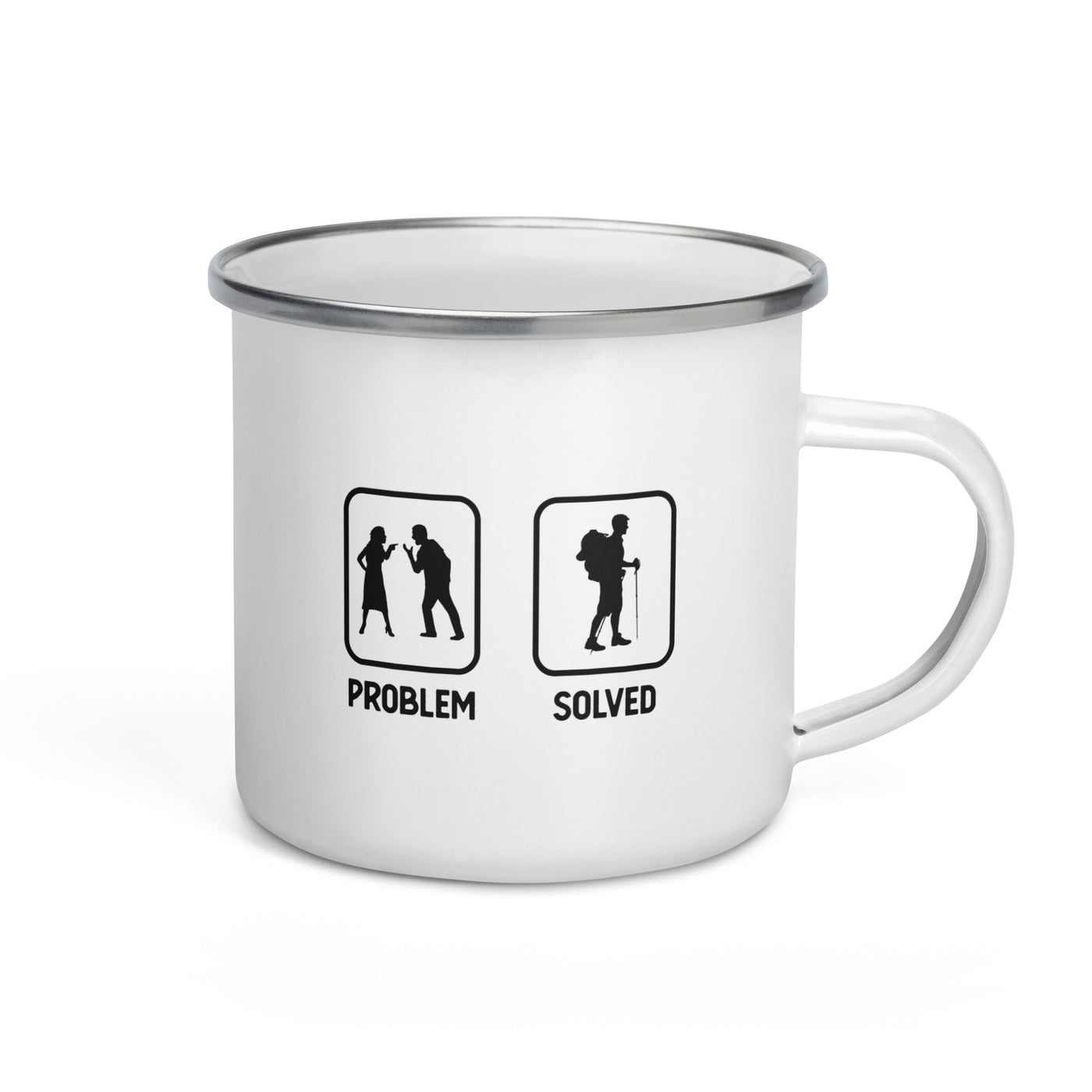 Problem Solved - Hiking - Emaille Tasse wandern Default Title