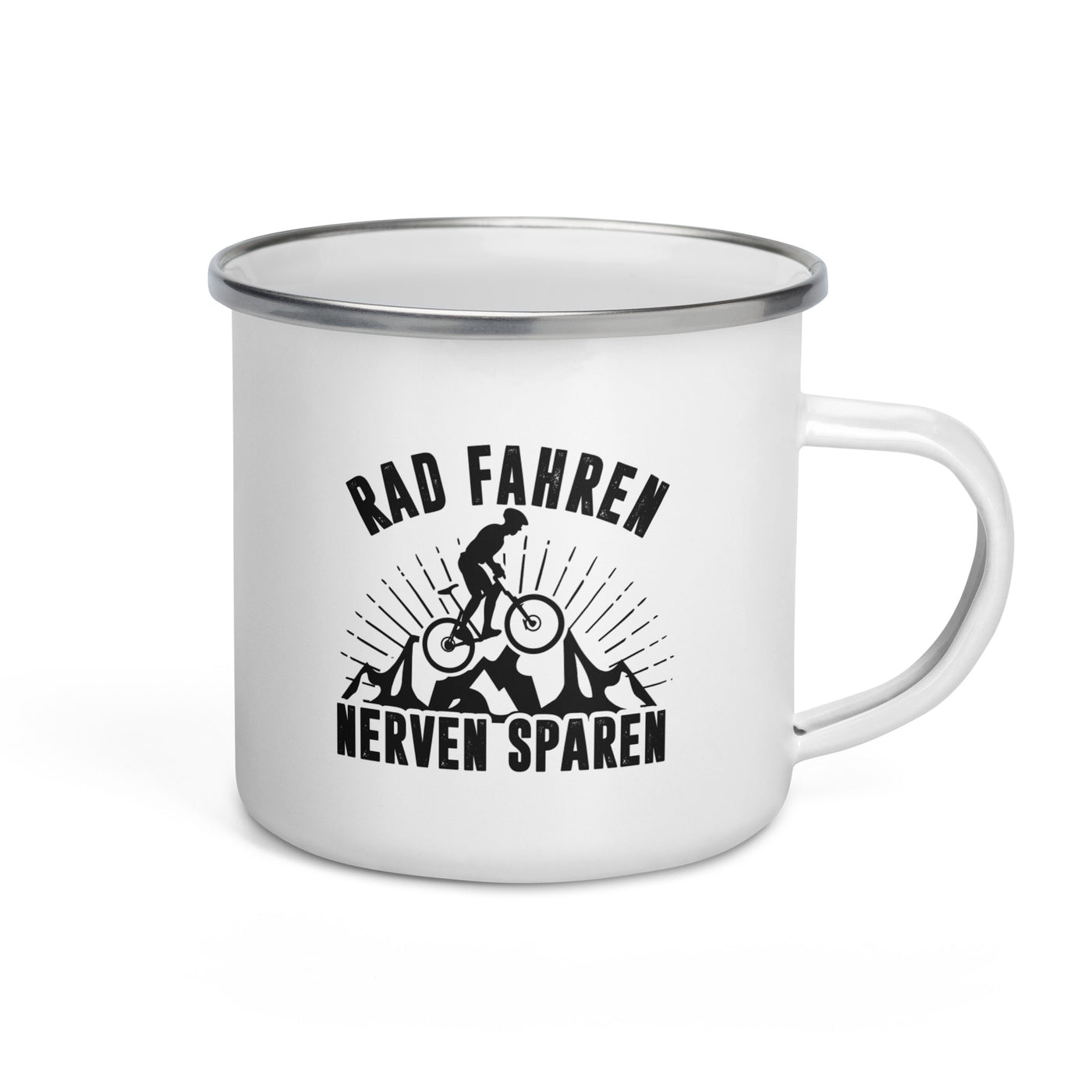 Rad Fahren Nerven Sparen - Emaille Tasse fahrrad Default Title