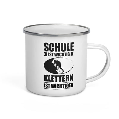 Schule Ist Wichtig Klettern Ist Wichtiger - Emaille Tasse klettern Default Title