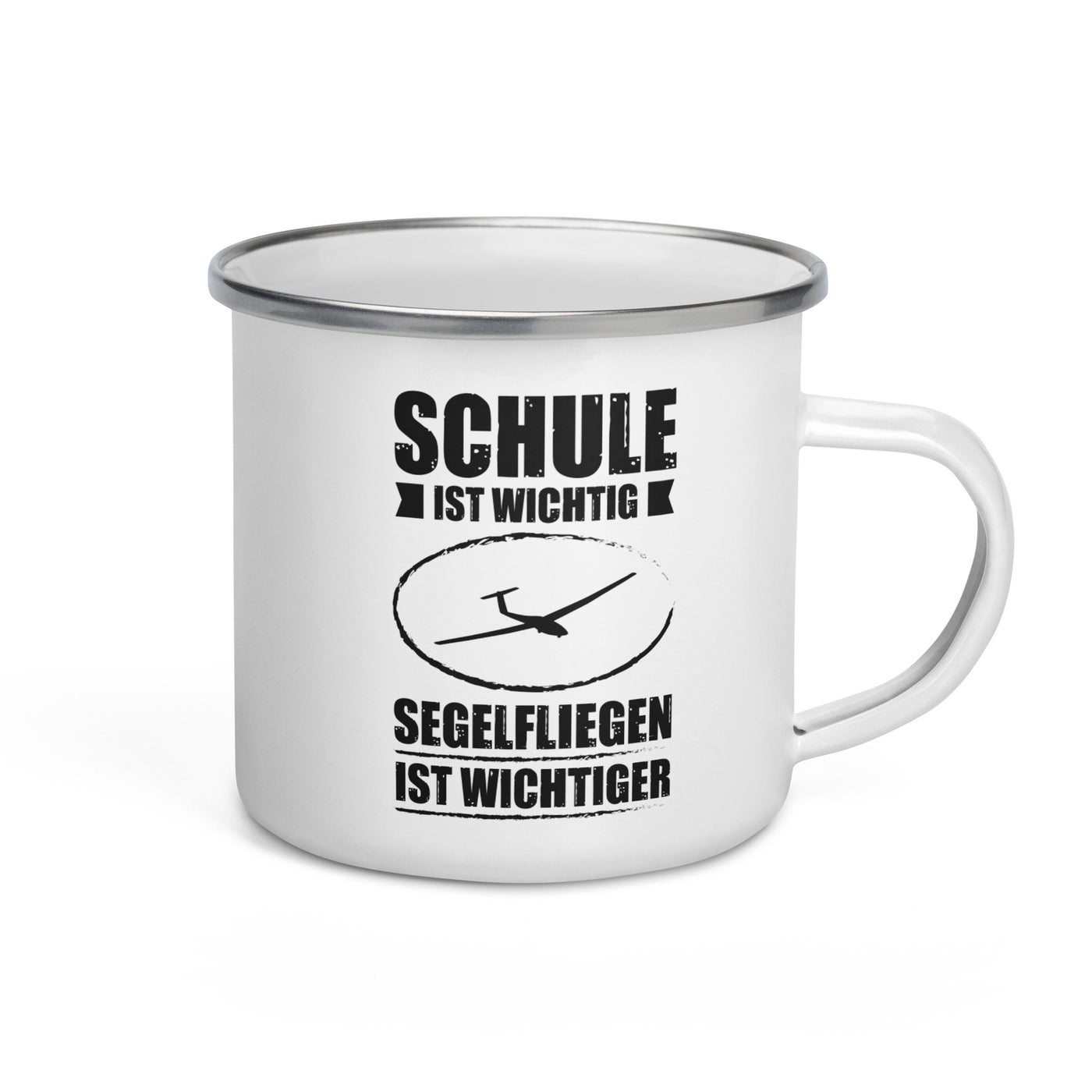 Schule Ist Wichtig Segelfliegen Ist Wichtiger - Emaille Tasse berge Default Title