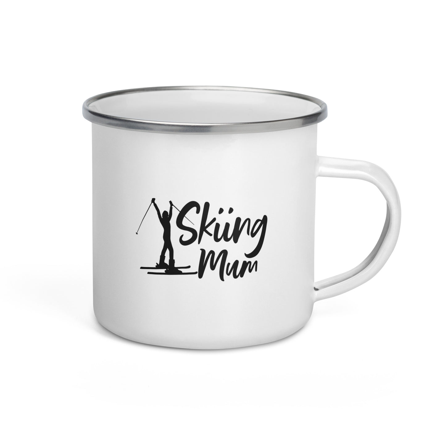 Skiing Mum - Emaille Tasse ski Default Title