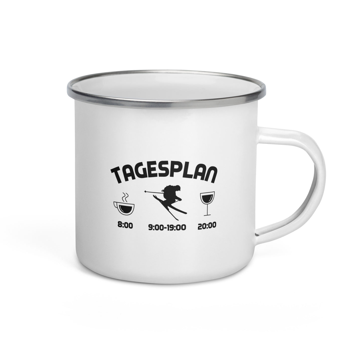 Tagesplan - Emaille Tasse ski Default Title