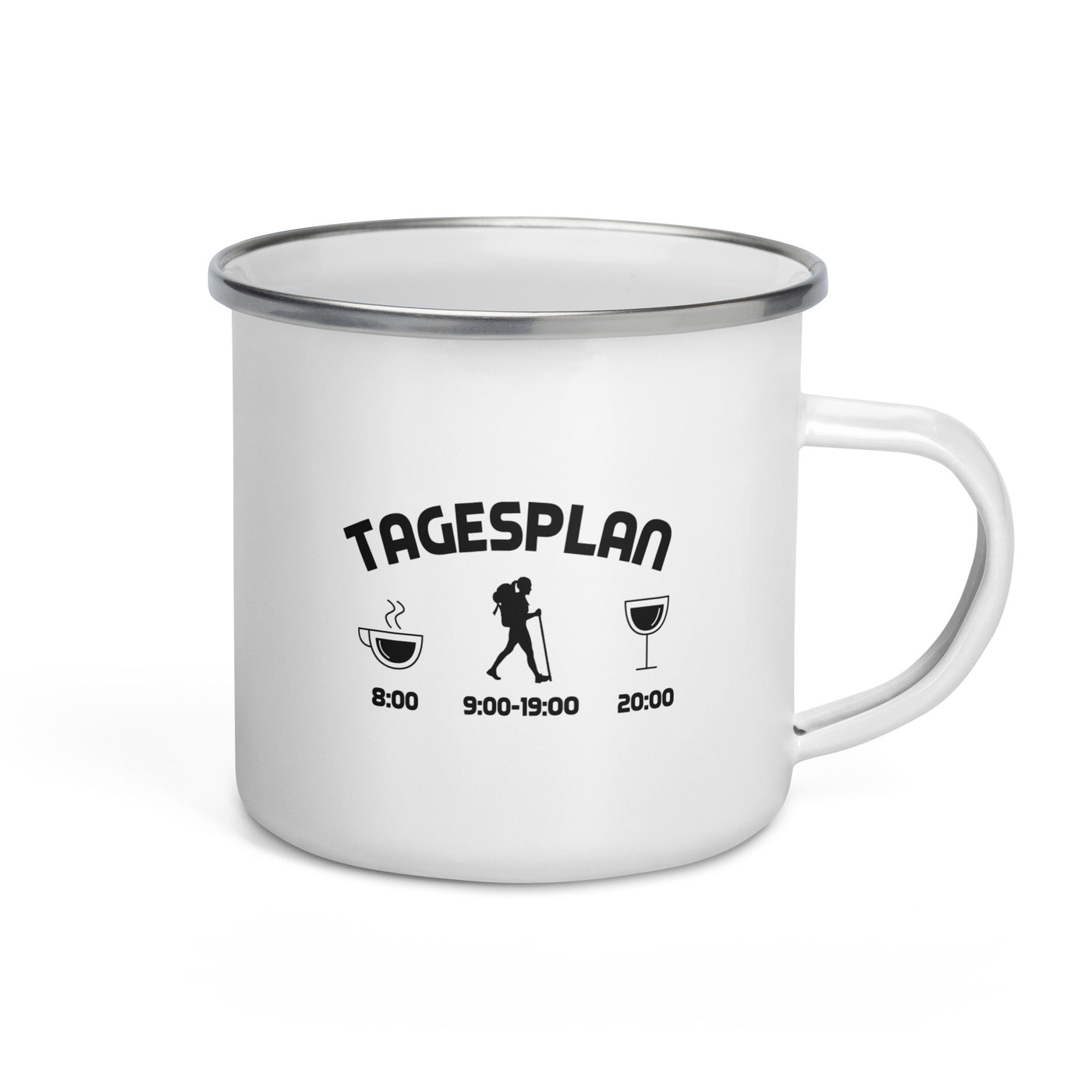 Tagesplan 1 - Emaille Tasse wandern Default Title