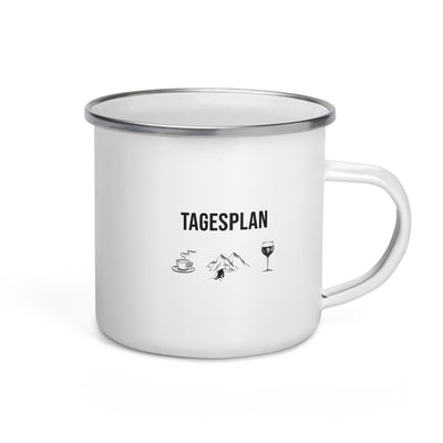 Tagesplan Kaffee, Ski Und Wein - Emaille Tasse ski Default Title