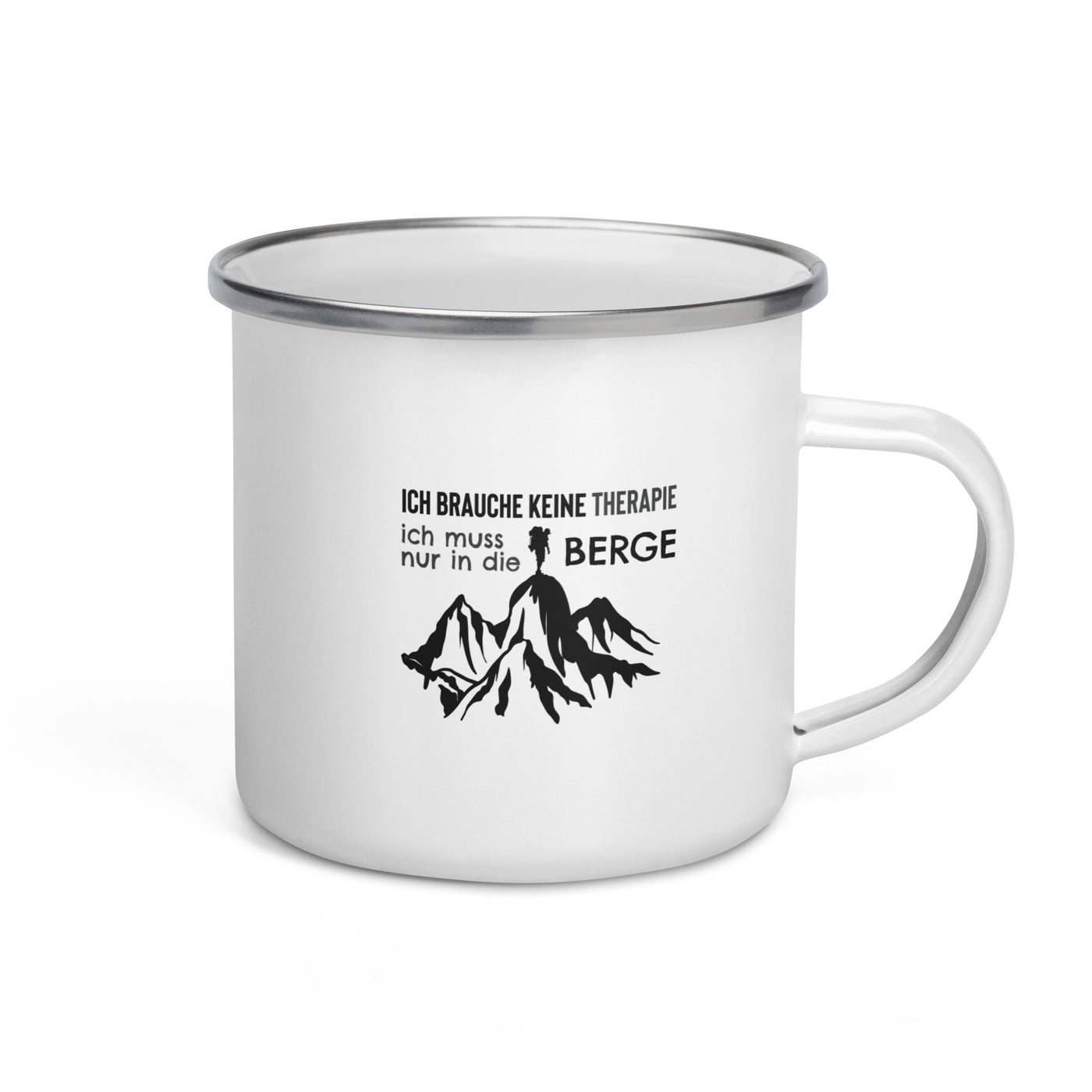 Therapie Ich Muss Nur In Die Berge - Emaille Tasse berge wandern Default Title