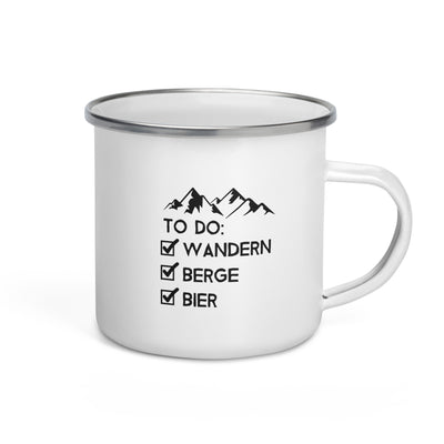 To Do Liste - Wandern, Berge, Bier - Emaille Tasse wandern Default Title