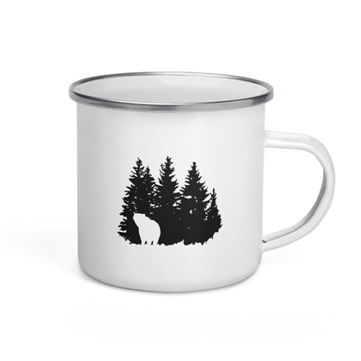 Trees - Bear - Emaille Tasse camping Default Title