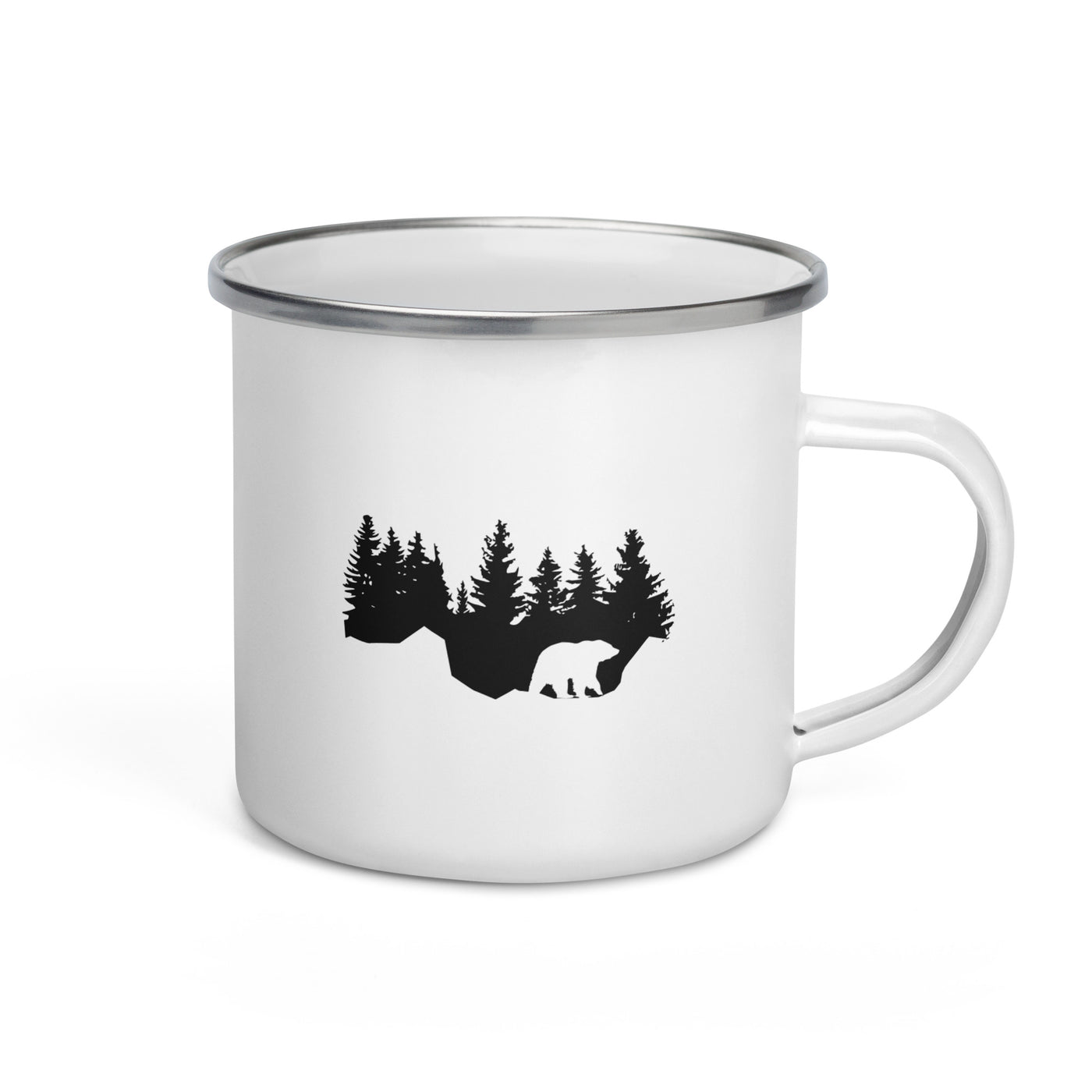 Trees - Bear - Emaille Tasse camping Default Title