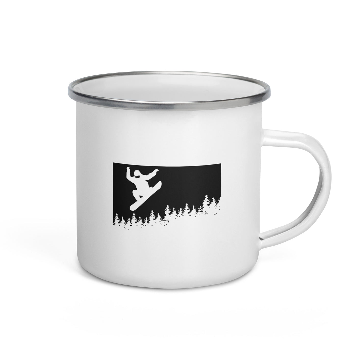 Trees - Snowboarding - Emaille Tasse snowboarden Default Title