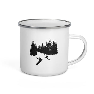 Trees - Snowboarding - Skiing - Emaille Tasse ski Default Title