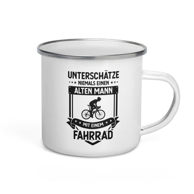 Unterschatze Niemals Einen Alten Mann Mit Einem Fahrrad - Emaille Tasse fahrrad Default Title