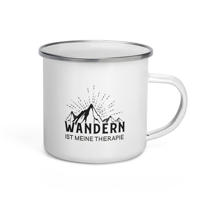 Wandern Ist Meine Therapie - Emaille Tasse wandern Default Title