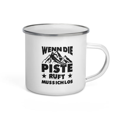 Wenn Die Piste Ruft Muss Ich Los - Emaille Tasse ski Default Title