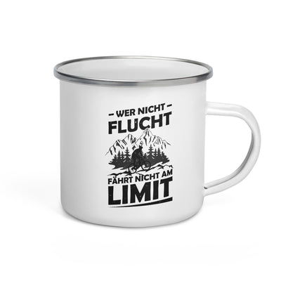 Wer Nicht Flucht Fährt Nicht Am Limit - Emaille Tasse fahrrad mountainbike Default Title