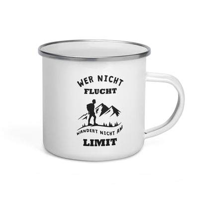 Wer Nicht Flucht Wandert Nicht Am Limit - Emaille Tasse berge Default Title