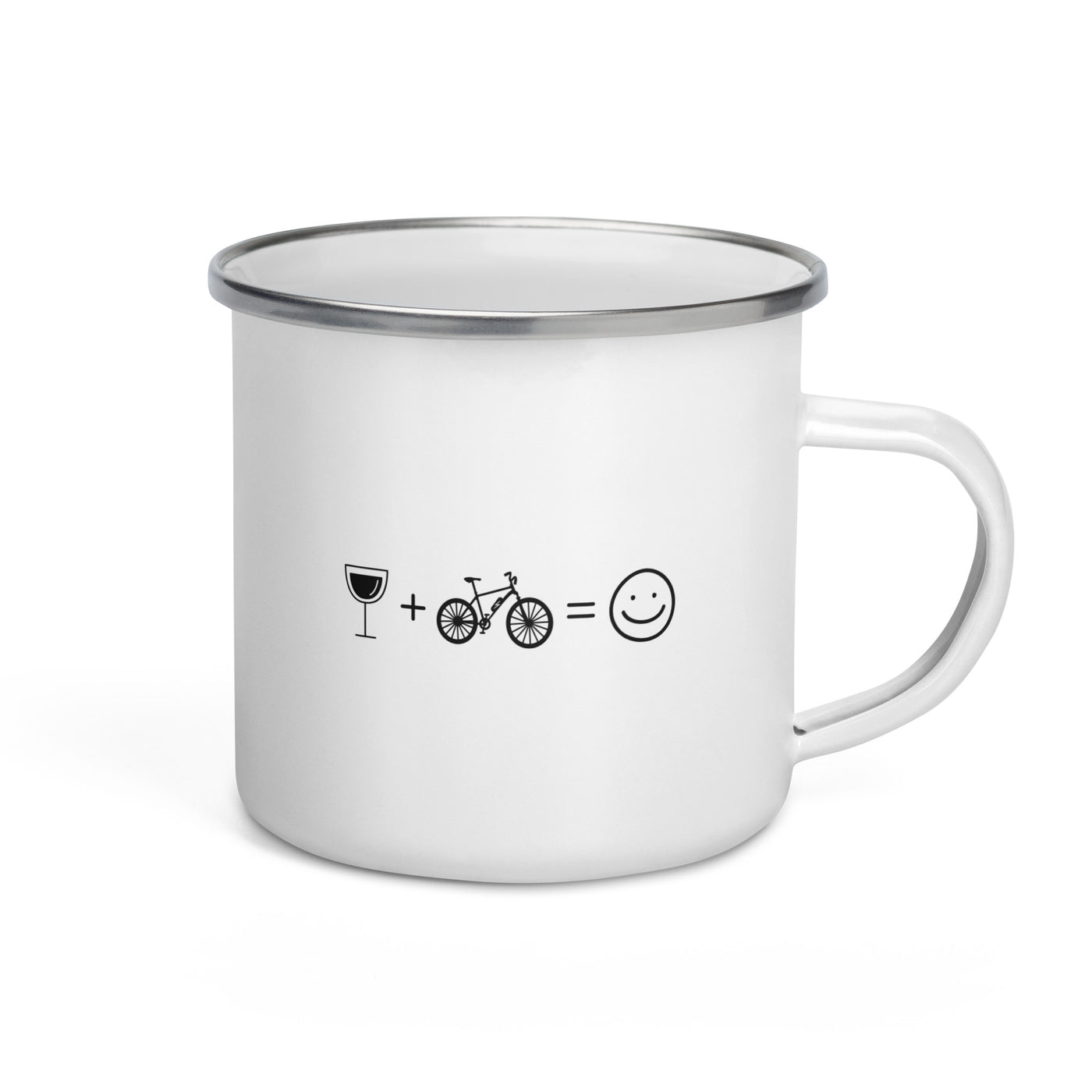 Wine Smile Face And E-Bike - Emaille Tasse e-bike Default Title