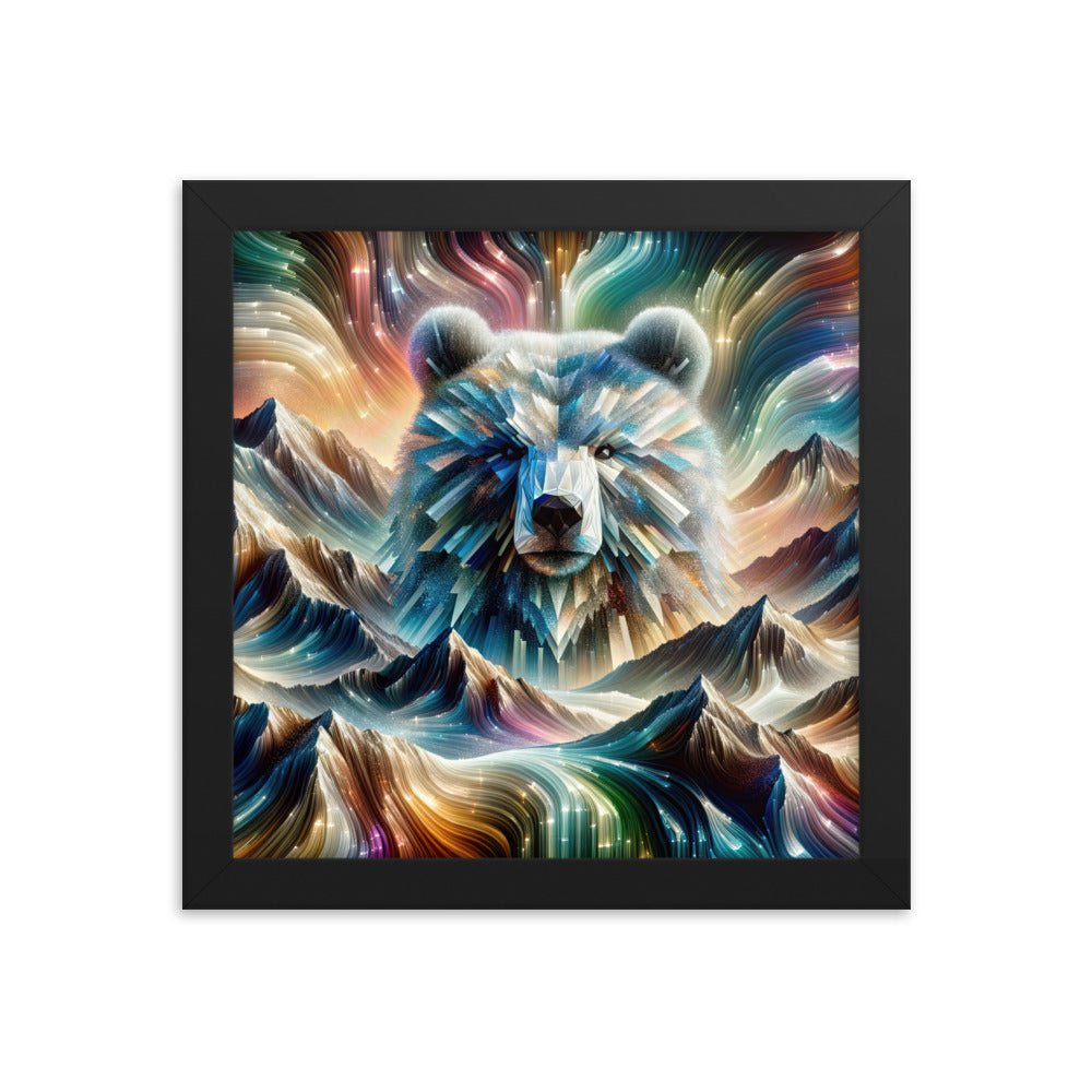 Alpen & Bär Kaleidoskop - Abstrakte Lichtkunst mit Kraft - Premium Poster mit Rahmen camping xxx yyy zzz 25.4 x 25.4 cm