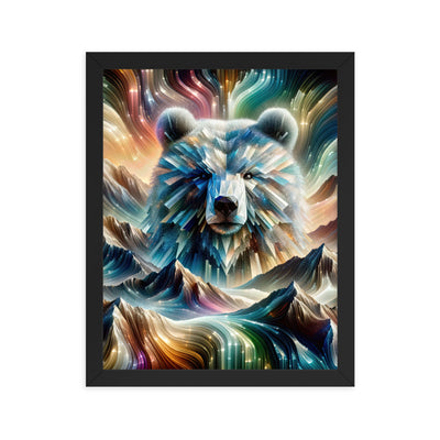 Alpen & Bär Kaleidoskop - Abstrakte Lichtkunst mit Kraft - Premium Poster mit Rahmen camping xxx yyy zzz 27.9 x 35.6 cm