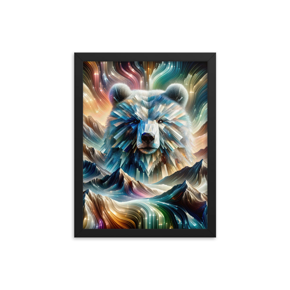 Alpen & Bär Kaleidoskop - Abstrakte Lichtkunst mit Kraft - Premium Poster mit Rahmen camping xxx yyy zzz 30.5 x 40.6 cm