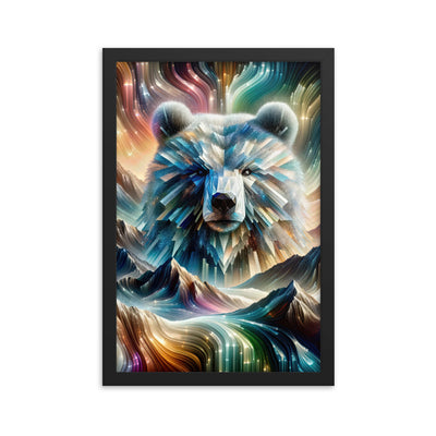 Alpen & Bär Kaleidoskop - Abstrakte Lichtkunst mit Kraft - Premium Poster mit Rahmen camping xxx yyy zzz 30.5 x 45.7 cm