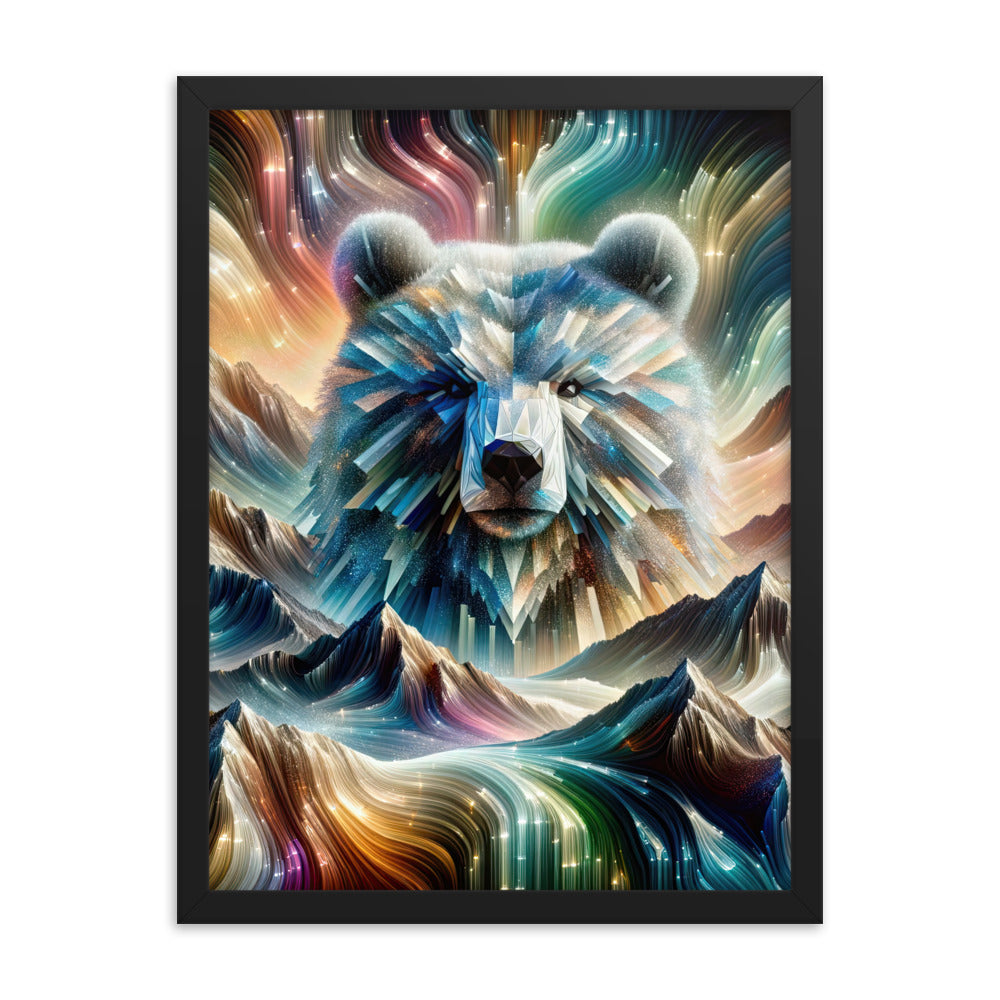 Alpen & Bär Kaleidoskop - Abstrakte Lichtkunst mit Kraft - Premium Poster mit Rahmen camping xxx yyy zzz 45.7 x 61 cm