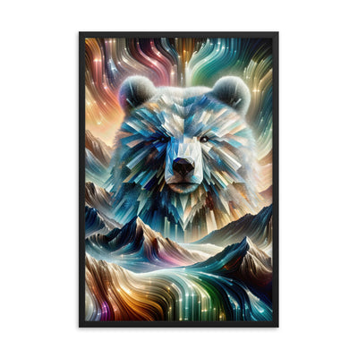 Alpen & Bär Kaleidoskop - Abstrakte Lichtkunst mit Kraft - Premium Poster mit Rahmen camping xxx yyy zzz 61 x 91.4 cm