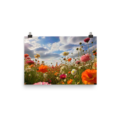 Blumenfeld und Sonnenschein - Poster camping xxx 30.5 x 45.7 cm