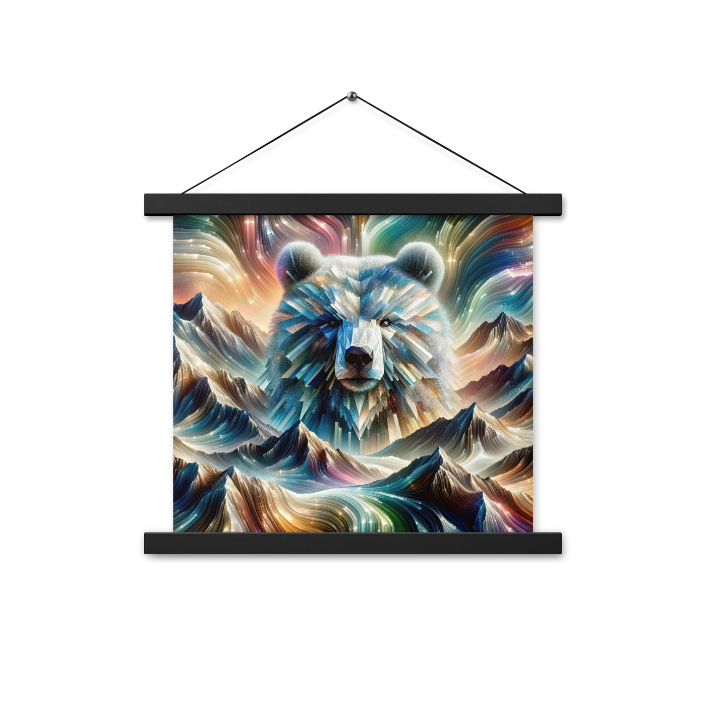 Alpen & Bär Kaleidoskop - Abstrakte Lichtkunst mit Kraft - Premium Poster mit Aufhängung camping xxx yyy zzz 35.6 x 35.6 cm