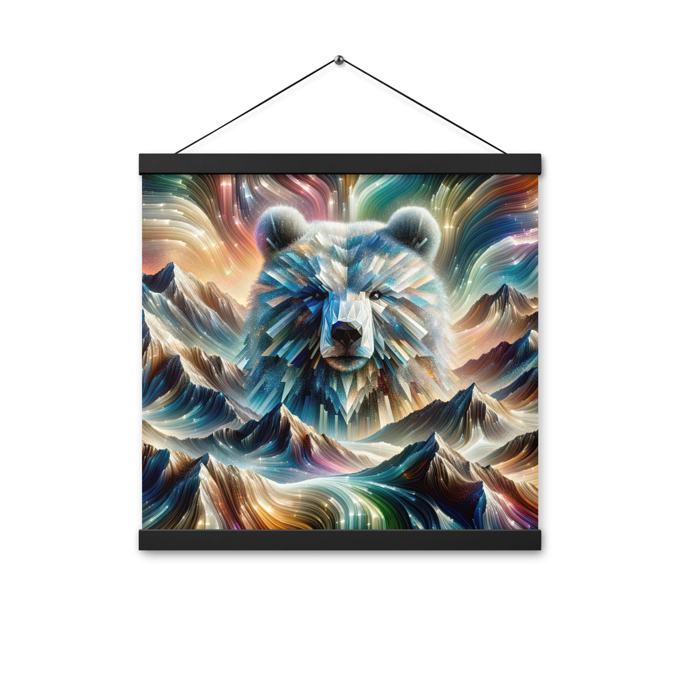 Alpen & Bär Kaleidoskop - Abstrakte Lichtkunst mit Kraft - Premium Poster mit Aufhängung camping xxx yyy zzz 40.6 x 40.6 cm