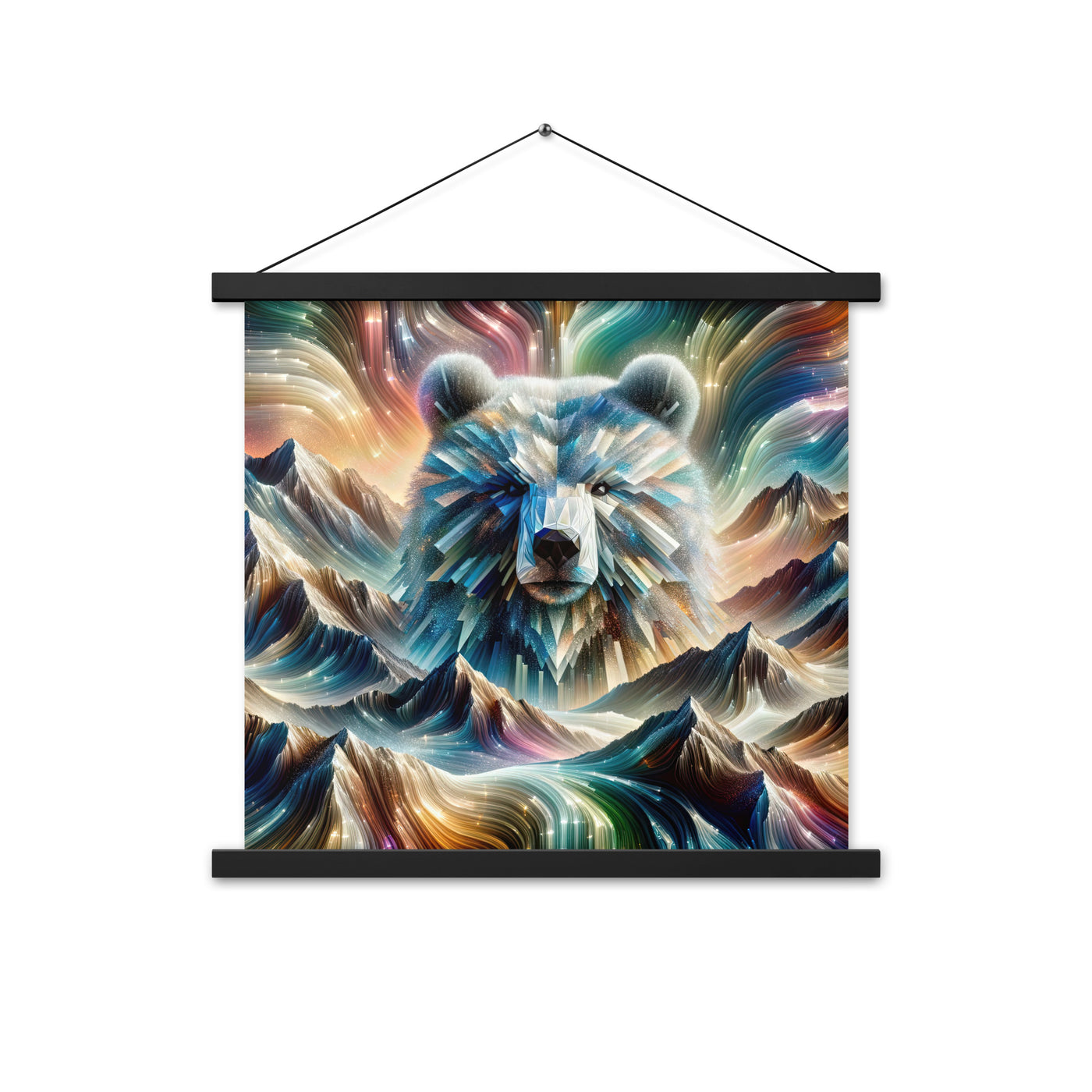 Alpen & Bär Kaleidoskop - Abstrakte Lichtkunst mit Kraft - Premium Poster mit Aufhängung camping xxx yyy zzz 45.7 x 45.7 cm