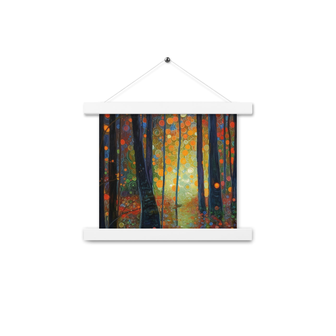 Wald voller Bäume - Herbstliche Stimmung - Malerei - Premium Poster mit Aufhängung camping xxx 25.4 x 25.4 cm