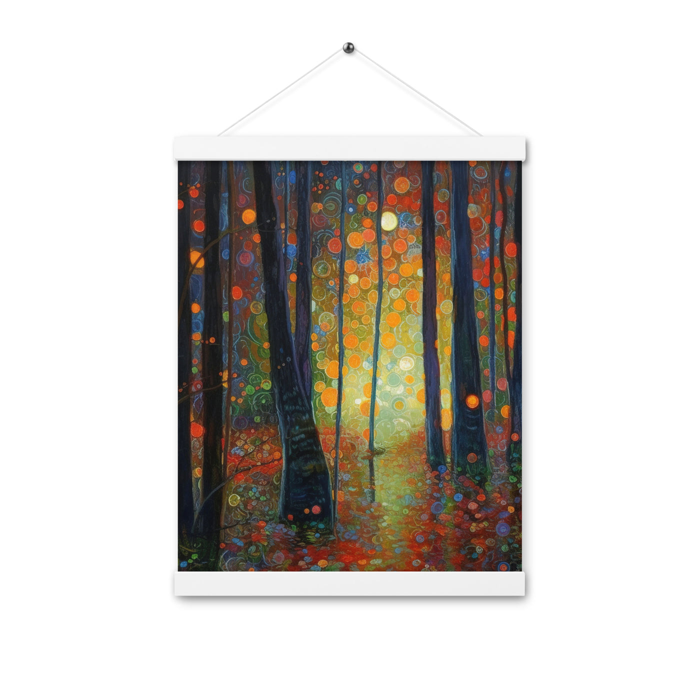 Wald voller Bäume - Herbstliche Stimmung - Malerei - Premium Poster mit Aufhängung camping xxx 30.5 x 40.6 cm