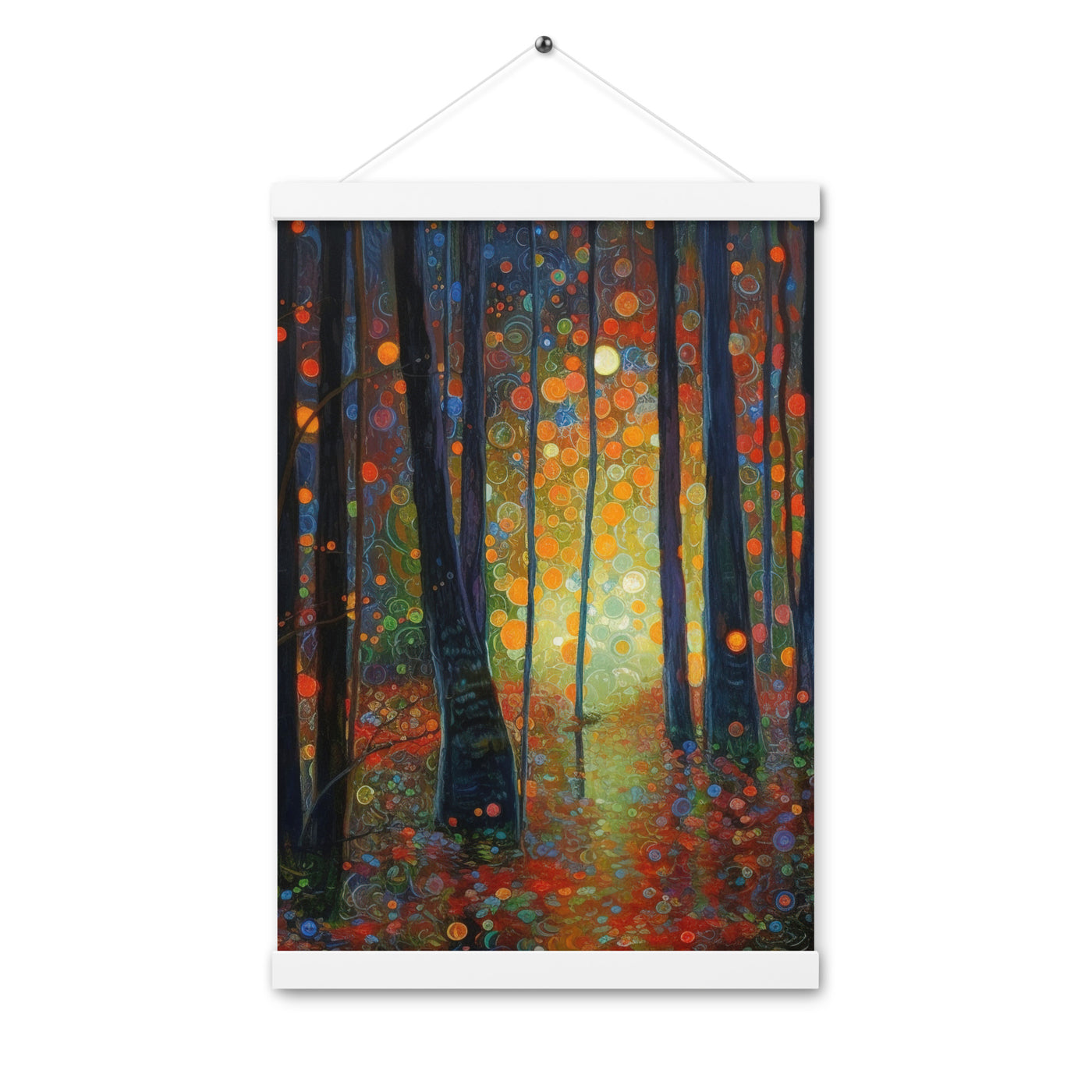 Wald voller Bäume - Herbstliche Stimmung - Malerei - Premium Poster mit Aufhängung camping xxx 30.5 x 45.7 cm