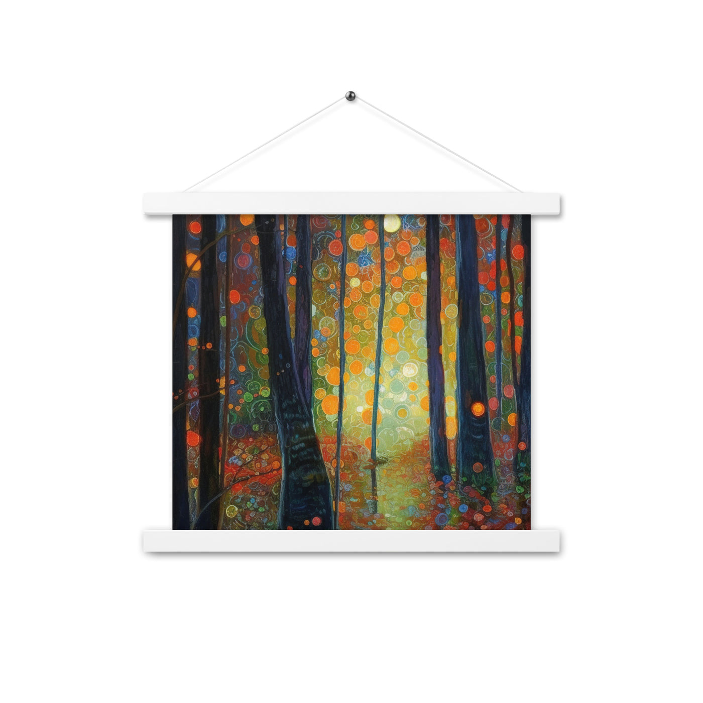 Wald voller Bäume - Herbstliche Stimmung - Malerei - Premium Poster mit Aufhängung camping xxx 35.6 x 35.6 cm