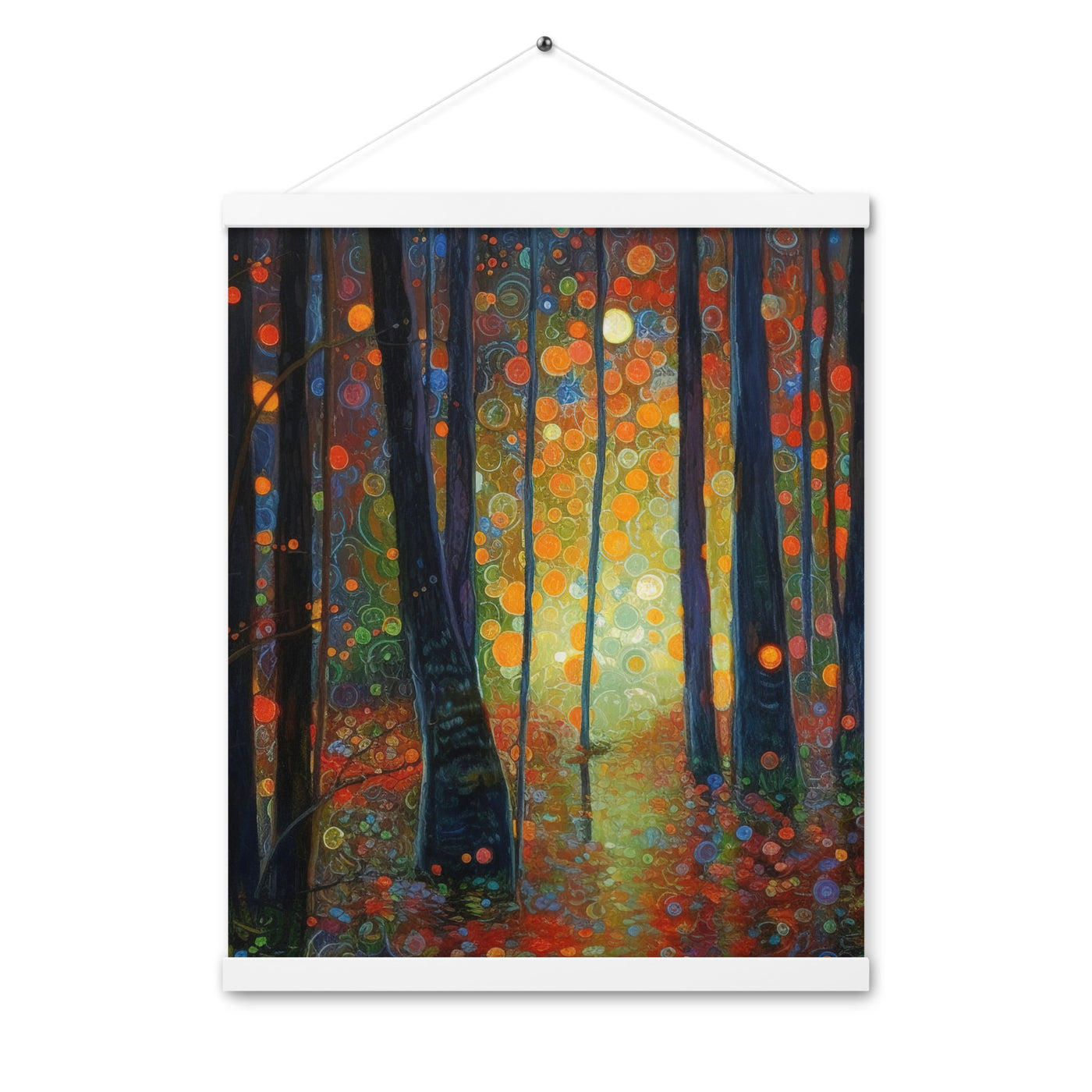 Wald voller Bäume - Herbstliche Stimmung - Malerei - Premium Poster mit Aufhängung camping xxx 40.6 x 50.8 cm